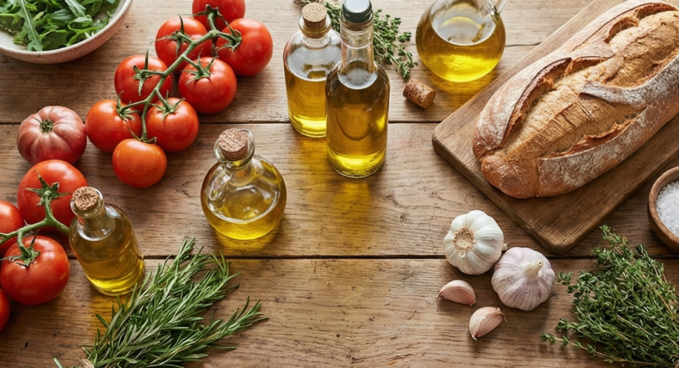 Selección de ingredientes frescos